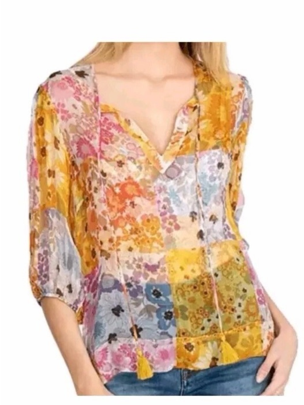 Johnny Was | Becky floral chiffon blouse